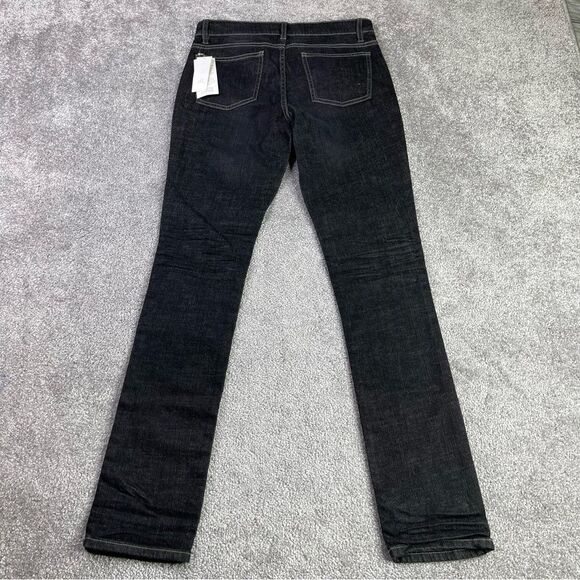 Eileen Fisher Jeans Women's 2 Black Skinny Mid-Rise Denim Stretch Organic Cotton - Picture 4 of 16